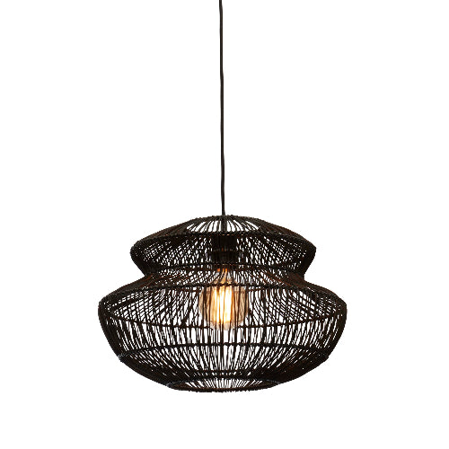 Good&Mojo Hanglamp Zanzibar rotan/rond dia.40xh.30cm. zwart